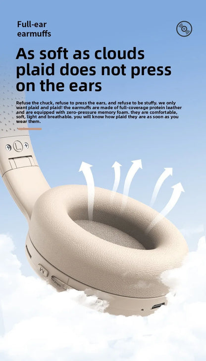 Bluetooth 5.3 Headphones 3.5mm Wired Headsets Over Ear Gaming Earphones Foldable Wireless Earphones with Mic TF/AUX Music Play