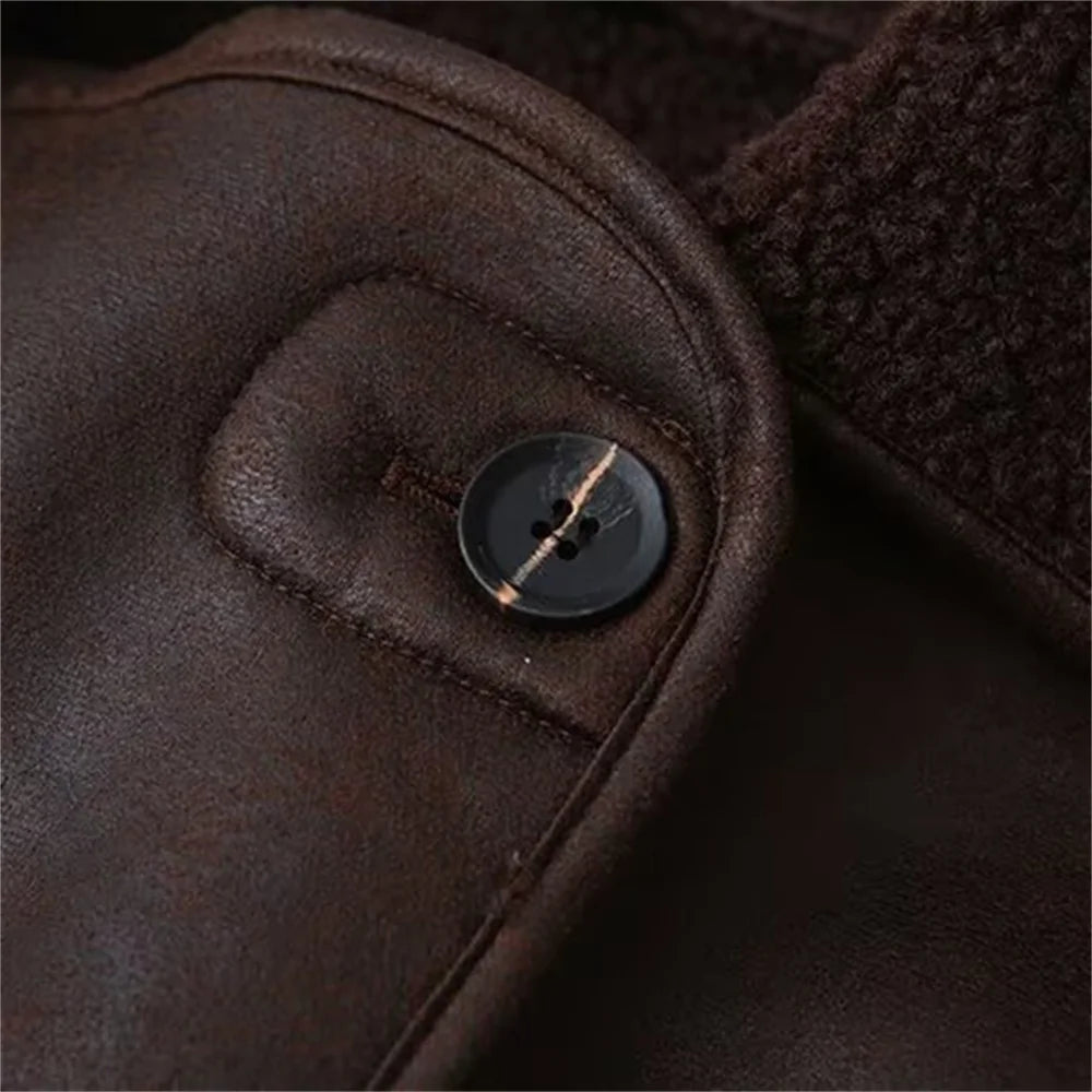 2024 Autumn New Women's Clothing Style Fashionable and Versatile Flip Collar Fur Integrated Double sided Jacket Coat