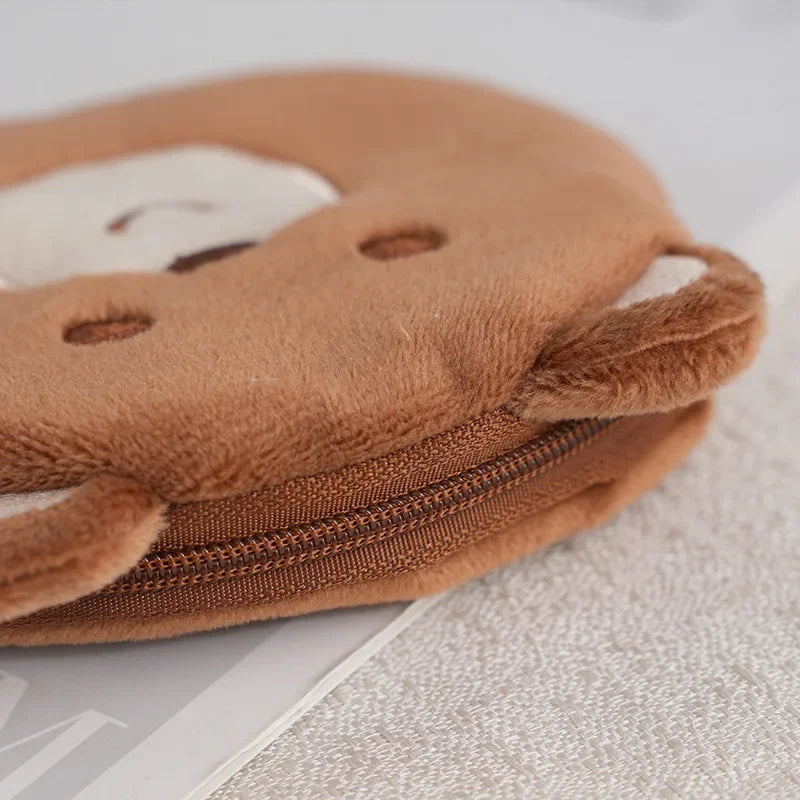 Animal Shape Plush Coin purse Headphone Bag Zipper Money Duck Women Coin Wallet Bag Kawai Card Key Money Coin Purse Bags Gift