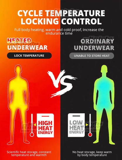 28 Areas Winter Motorcycle Heated Thermal Underwear Men's Women's Heated Jacket USB Heating Smart Pants Hiking Bike Camping Ski