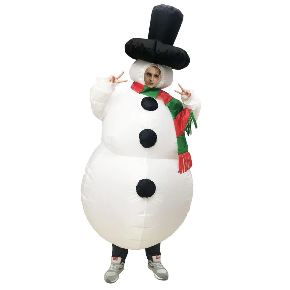 Christmas Inflatable Costume Santa Claus Snowman Gingerbread Tree Adult  Party Masquerade Role Play Holiday Gift