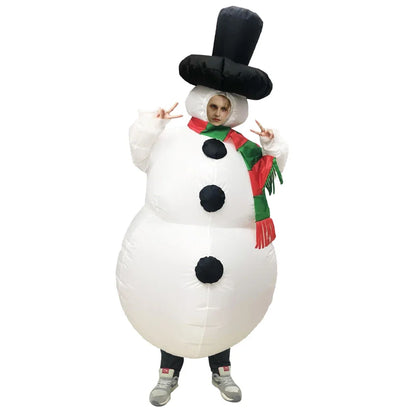 Christmas Inflatable Costume Santa Claus Snowman Gingerbread Tree Adult  Party Masquerade Role Play Holiday Gift