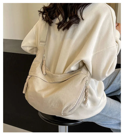 High-Capacity Nylon Crossbody Shoulder Bag for Women