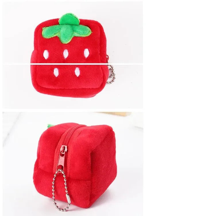 Animal Shape Plush Coin purse Headphone Bag Zipper Money Duck Women Coin Wallet Bag Kawai Card Key Money Coin Purse Bags Gift