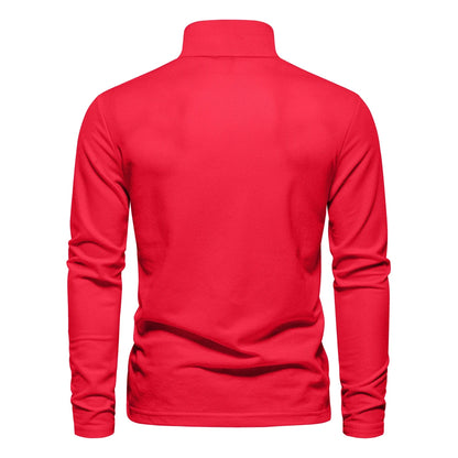 Men’s Deer Embroidery Polo Shirt – Long Sleeve Casual Business Top