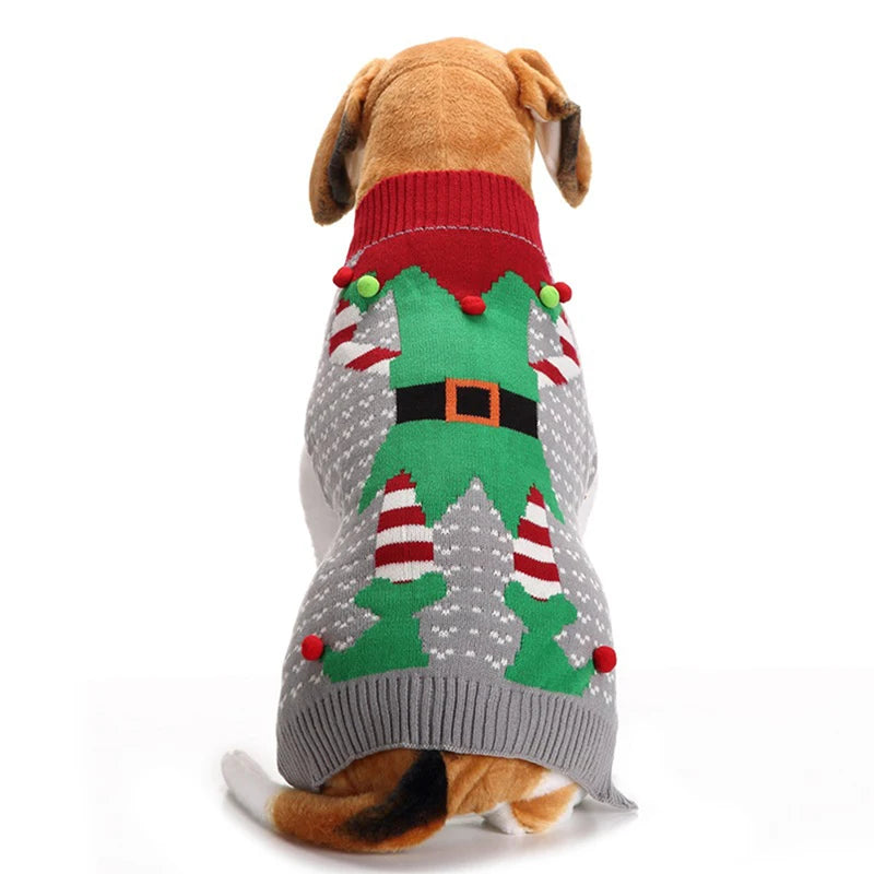 Winter Dog Clothes Christmas Holiday Sweater Chihuahua Teddy Outfit coat for Small Medium Large Dog and Cat  Autumn  Warm