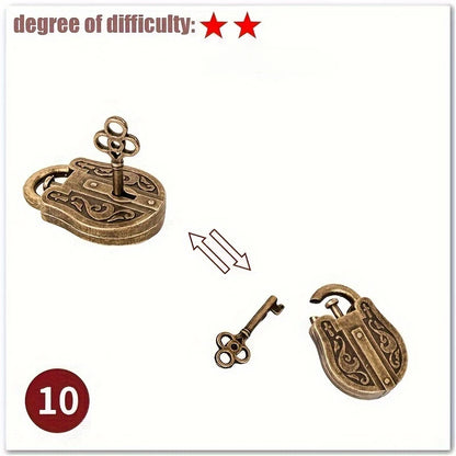 A classic intellectual metal puzzle toy, a difficult educational game toy for Christmas, Thanksgiving and birthday gifts