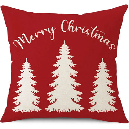 45cm Merry Christmas Cushion Cover Pillowcase 2024 Christmas Decorations for Home Ornament Happy New Year Christmas Decor 2025