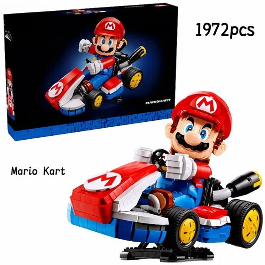 2025 MINISO Disney 1972pcs Standard Kart Classic Game Racing 72037 Model Building Blocks Assemble Brick Toys for Kids  Gifts
