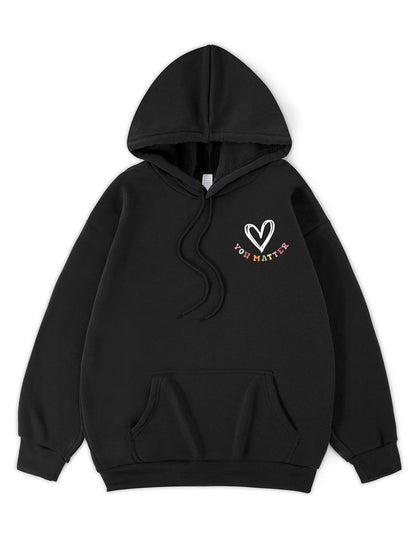 Dear Person Behind Me Hoodie Women Colored Letters Warm Fleece Woman Hoody Fur-liner Spring Autumn Hoodies Y2K Casual Tops