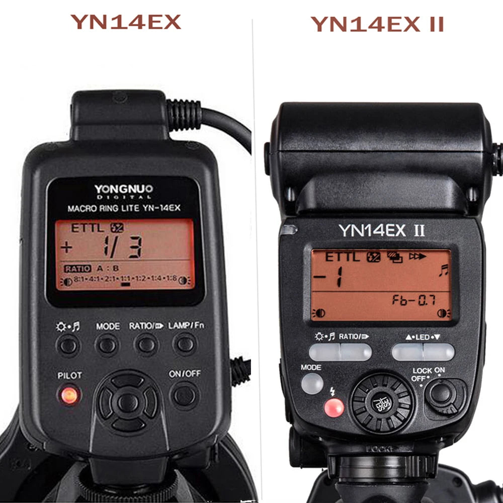 Yongnuo YN14EX II TTL Macro Ring Flash Speedlite Led Light  for Canon Sony Camera Oral Cavity Teeth Ornaments Close-up Shooting