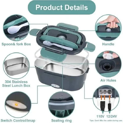 1.5L Electric Lunch Box Warmer – 60W for Car & Home Use