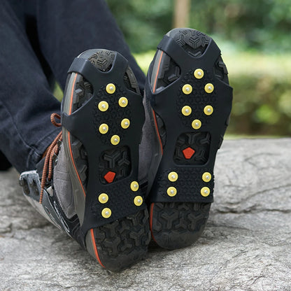10/5 Teeth Climbing Crampons Anti-Slip Mountaineering Cleats Outdoor Unisex Snow Claw Shoe Covers Walking Hiking Accessories