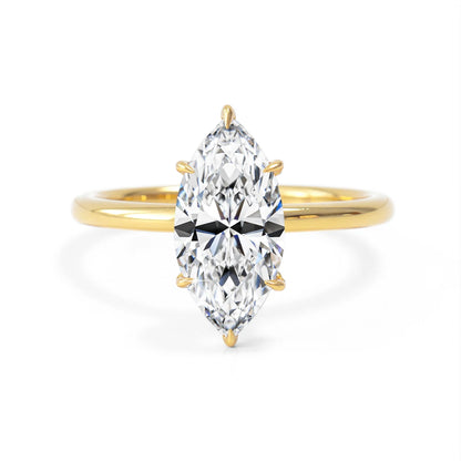 With GRA Certificate 3CT Marquise Moissanite Rings for Women 925 Silver Thin Ring Engagement Wedding Accessories Jewelry