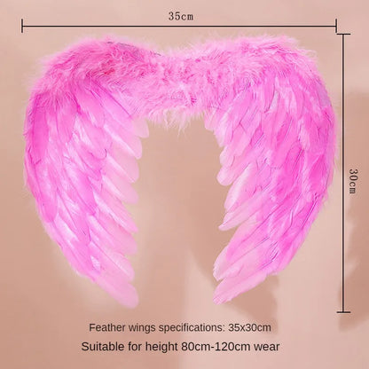 White Angel Feather Wings Festival PartyDecoration Props Scene Decoration Children Adult VictoriasSecret Fashion ShowPerformance