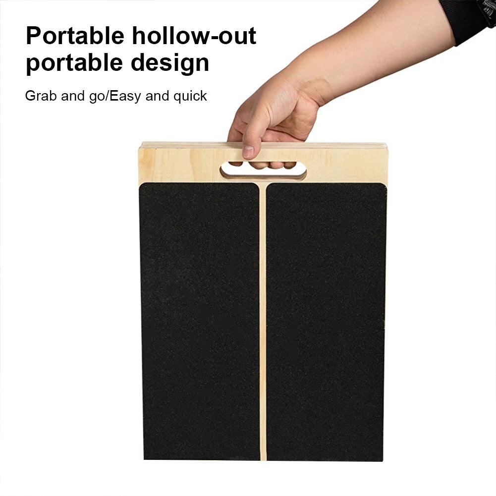 Wooden Slant Board Adjustable Incline Board Portable Calf Stretcher Heavy Duty Calf Stretch Board for Knees Ankle Heel Feet Leg