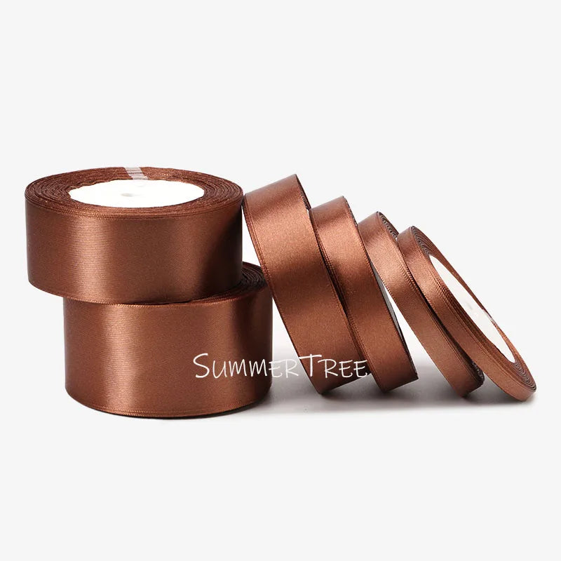 Satin Ribbon 25yards 6mm - 50mm Sash Gift Wrap Bow Handmade DIY Craft Halloween Christmas Wedding Birthday Party Decoration