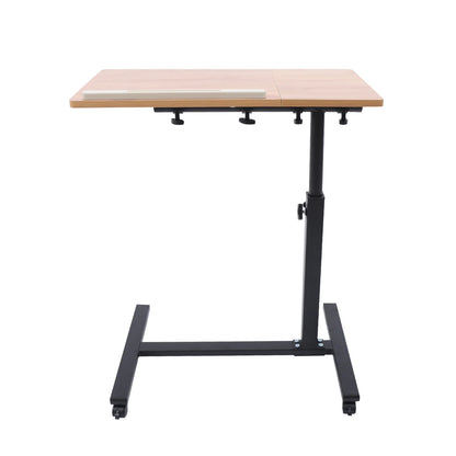 Adjustable Laptop Desk 360° Rotating Tabletop Mobile Stand Home Office Tray Standing Rolling Study Table Computer Workstation