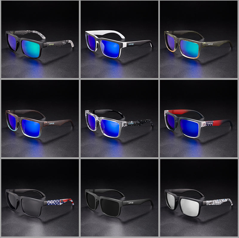 Kapvoe Men Polarized Sunglasses Fashion Cool Fishing Glasses Sliver Sports Cycling Bicycle Eyewear Bike UV400 MTB Road Driving