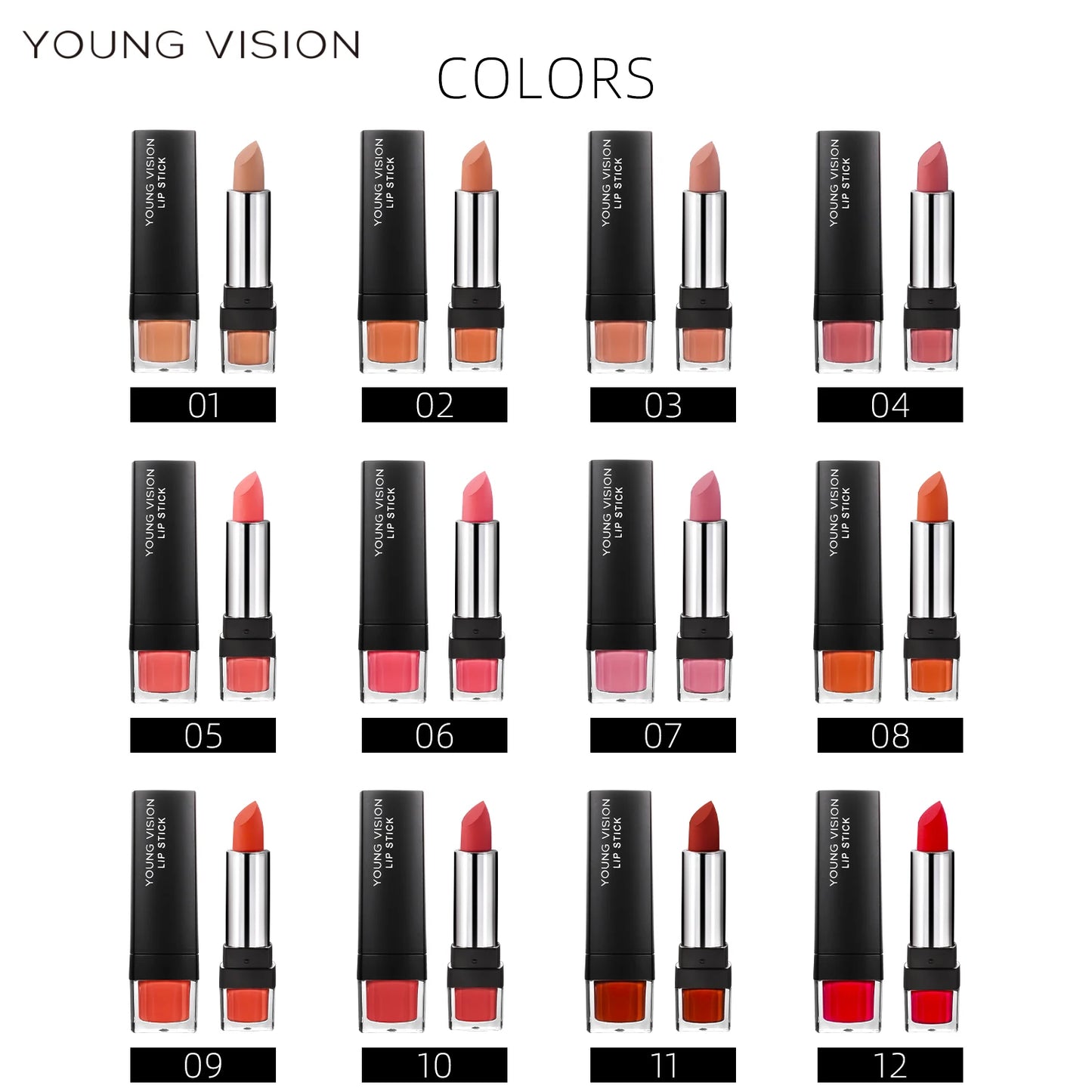 6 pcs /set matte lipstick gift box set non stick cup lipstick velvet moisturizing lipstick