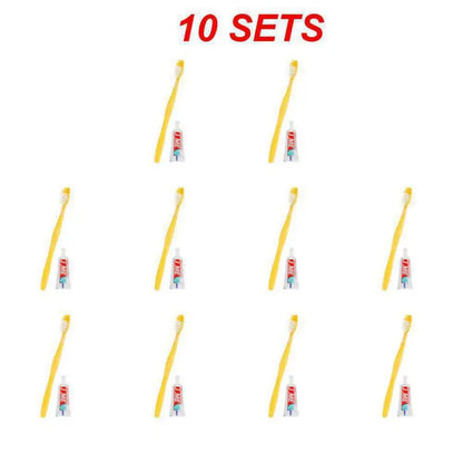 1-100pcs Disposable Hotel Toothbrush Portable Travel Toothbrush With Toothpaste Kit Oral Care Teeth Cleaning Brush Bathroom Set