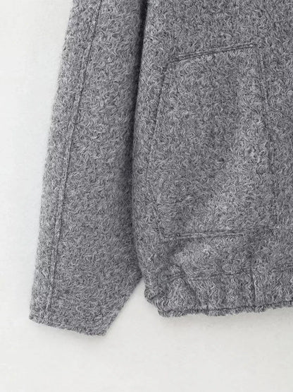 Women's Winter Casual Pocket Jacket – Solid Color, Cozy & Stylish | TRAFZA