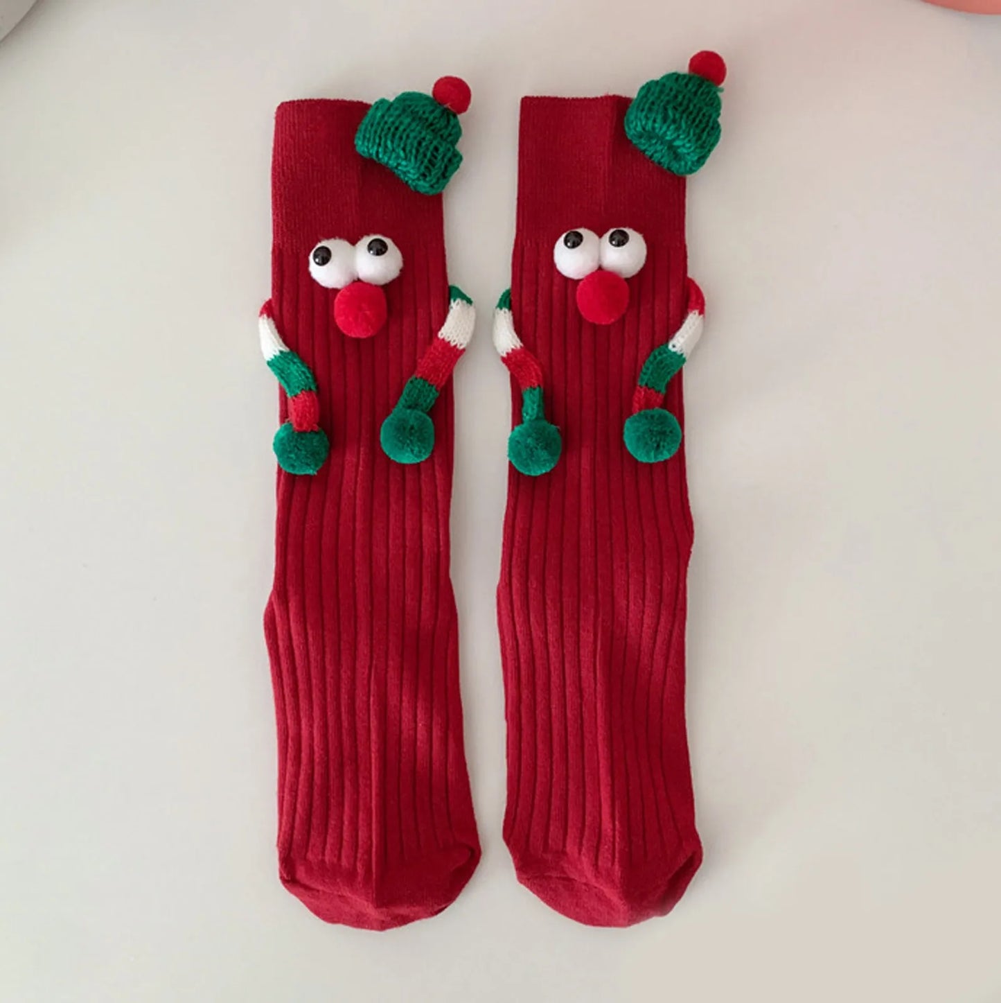 1pc Women'S Christmas Socks Cute No Magnetic Middle Tube Cartoon  Socks Middle Tube Socks Funny Socks 여성양말 Gift