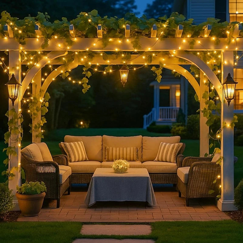 LED Solar Powered String Lights Copper Wire 8 Modes Solar Fairy Lights Outdoor Waterproof for Garden, Patio, Party, Christmas