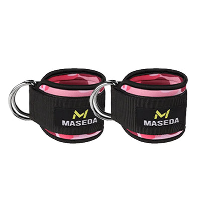 LOOGDEEL TPE Resistance Bands Ankle Straps Fitness D-Ring Support Ankle Cuffs Yoga Band Gym Guard Leg Strength Safety Extensions