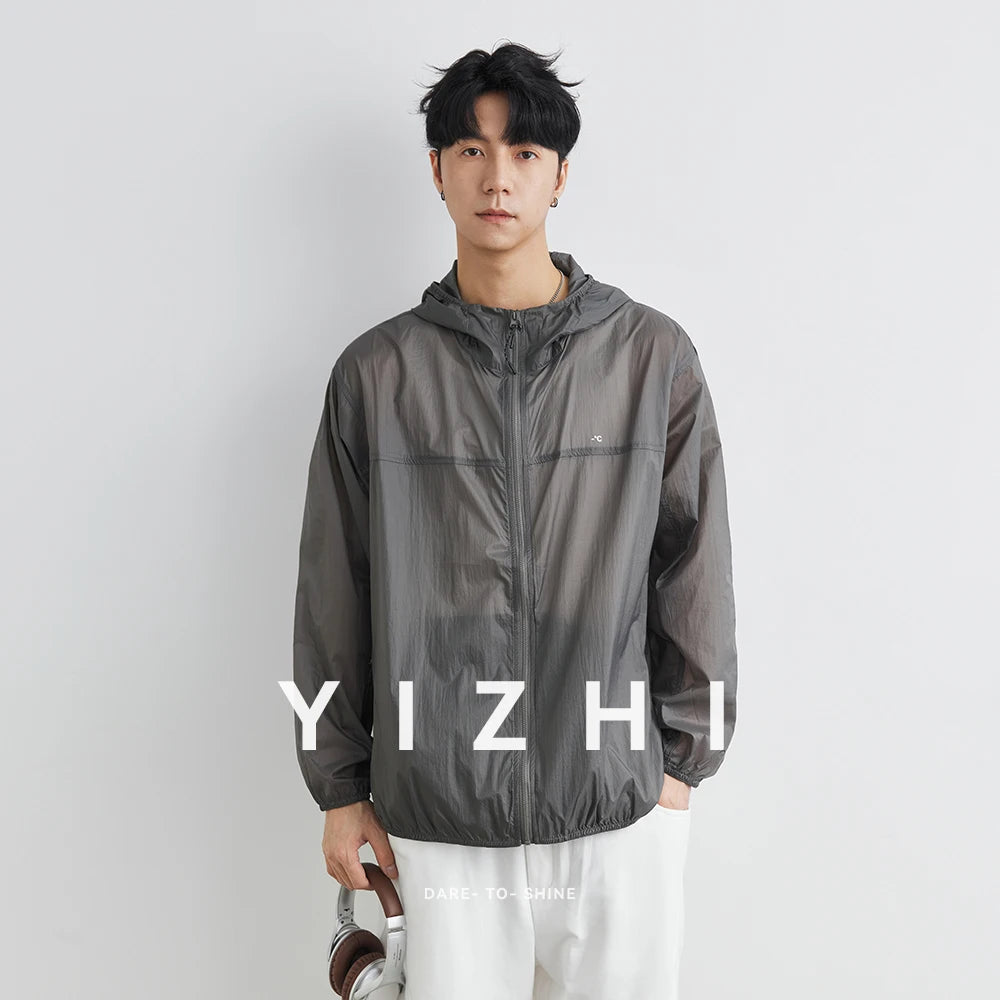 Men’s UPF 50+ Ice Silk Sun Protection Jacket – Lightweight, Breathable, Summer UV Hoodie