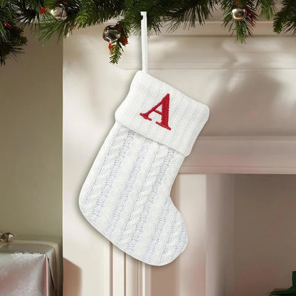 Christmas Socks Knitting Snowflake Letter Stocking Christmas Decoration For Home 2025 Xmas Tree Ornament Gift Navidad Natal 2026