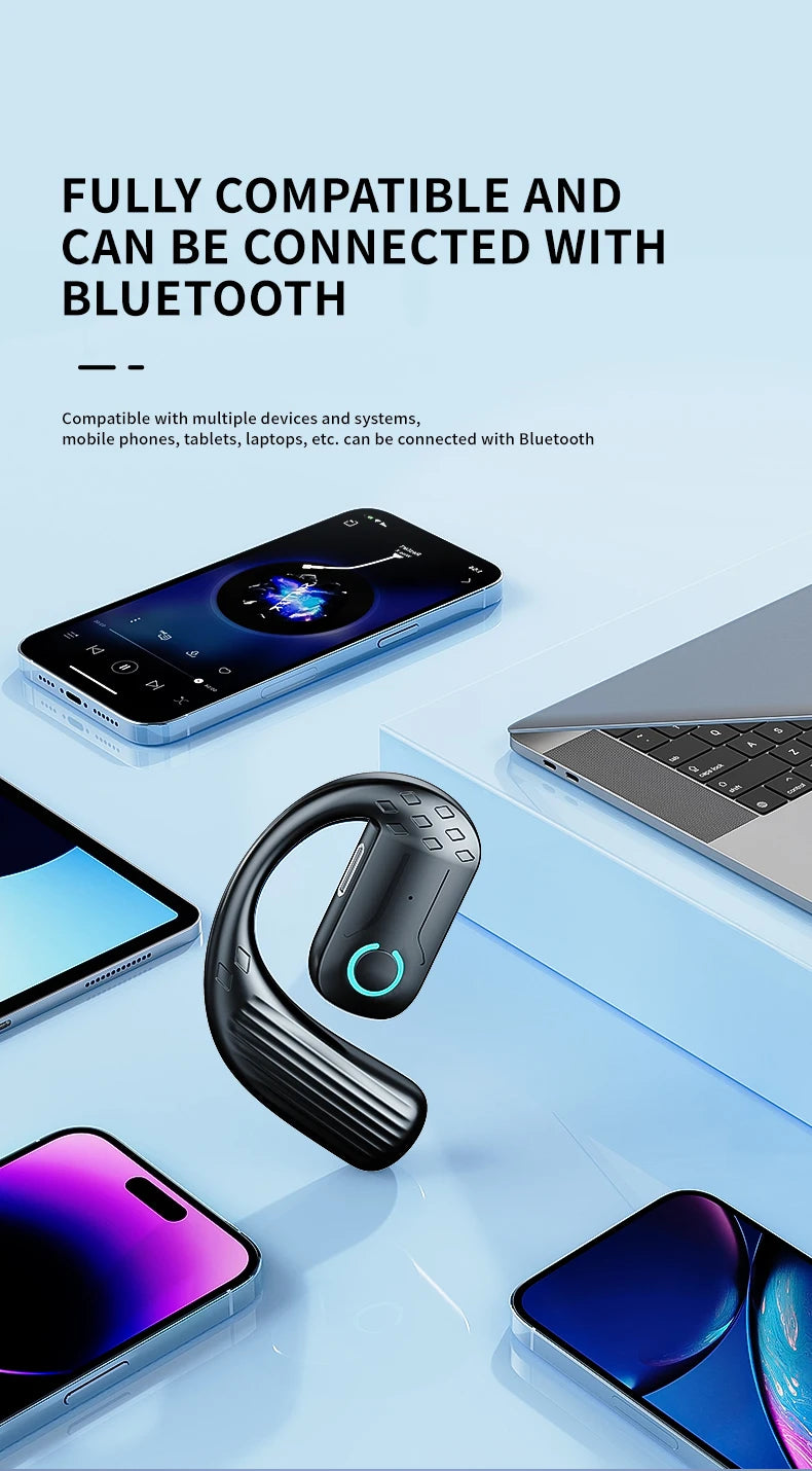 Wireless Bluetooth Headphones With Microphone Bone Conduction Earphones Handsfree Noise Canceling Headset For Driving Audifonos