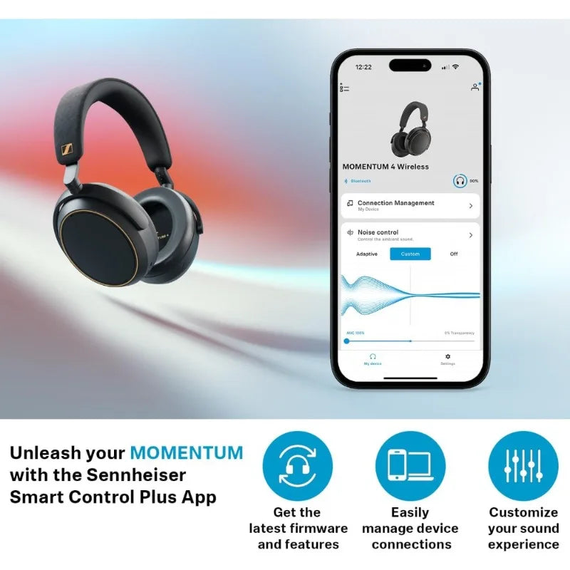MOMENTUM 4 Wireless Headphones, Bluetooth for Crystal-Clear Calls w/Adaptive Noise Cancellation, 60h Battery - Unique features