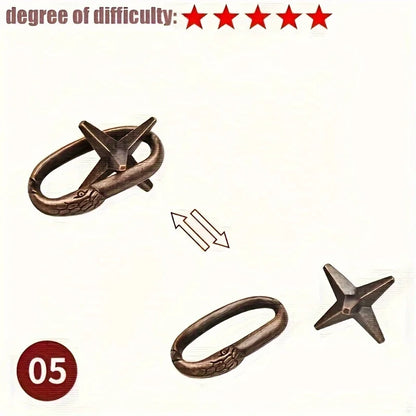 A classic intellectual metal puzzle toy, a difficult educational game toy for Christmas, Thanksgiving and birthday gifts