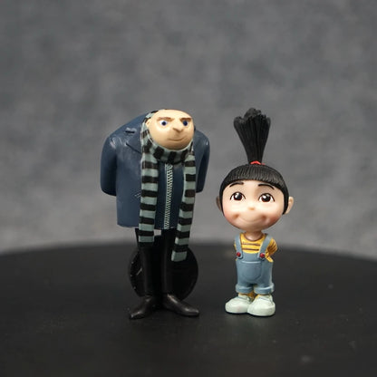Despicable Mes Gru Agnes Miniones Dave Stuart Action Figures Cute Cartoon Doll Desktop Ornaments Collectible Toys Children Gift