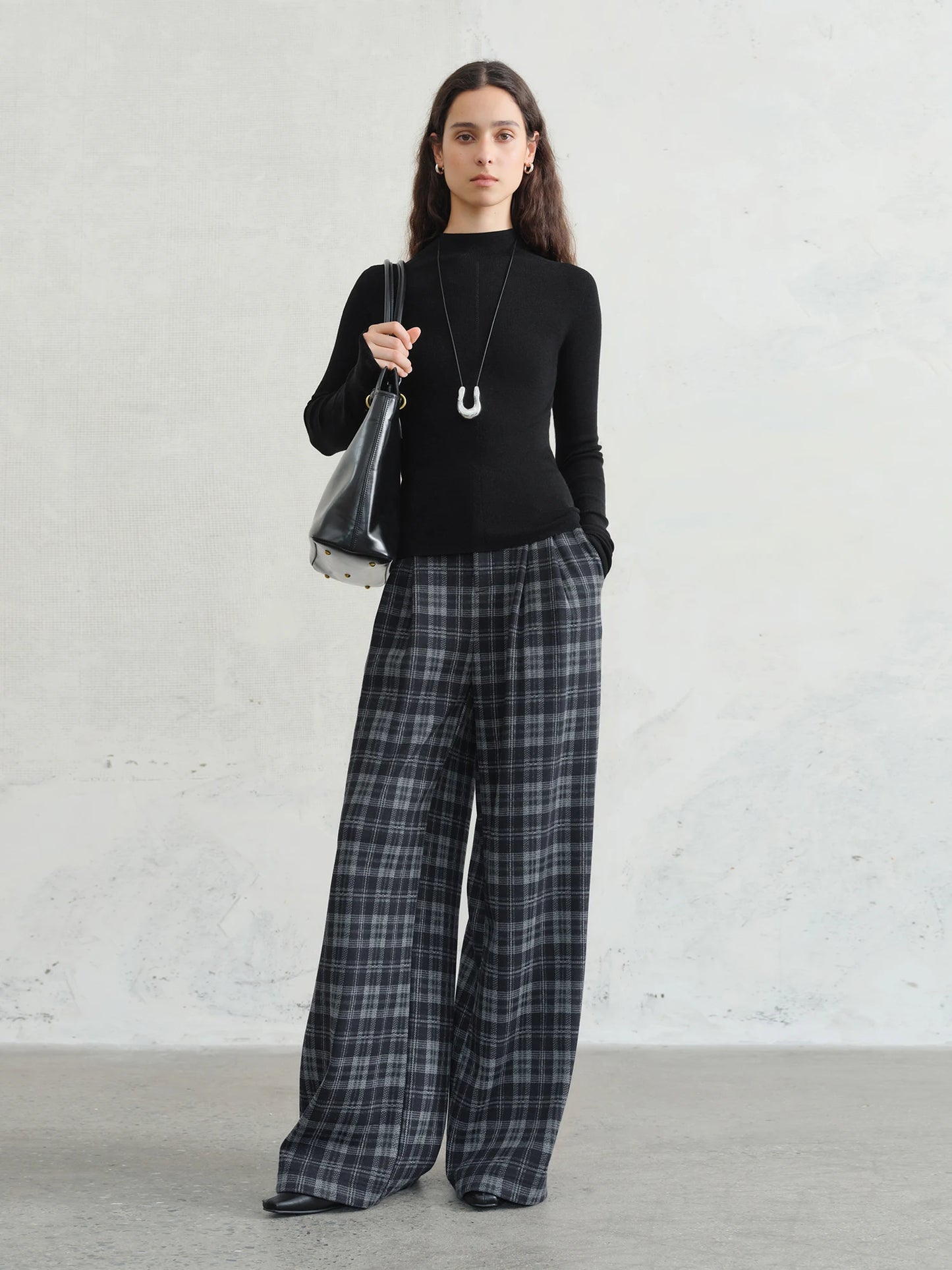 FSLE【Premium Series】German Biella Wool Autumn Super Fine Washable Seamless One-Piece Mock Neck Thermal Base Layer Shirt Women