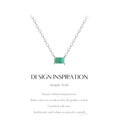 Modian Authentic 925 Sterling Silver Green Tourmaline Necklace Pendant for Women Fashion Bijoux Wedding Statement Jewelry Gifts