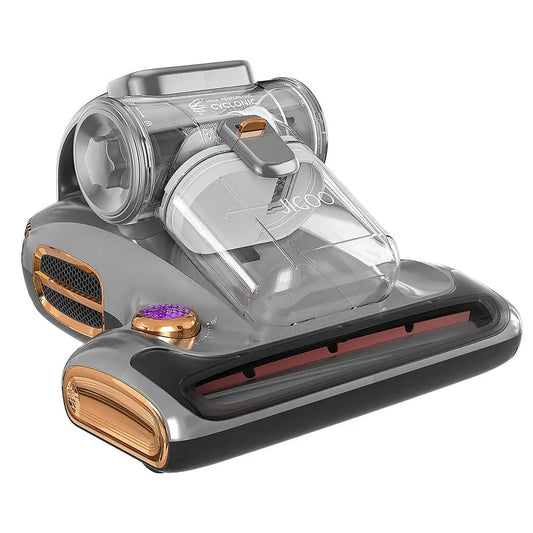 EU Stocks JIGOO T600 Bed Mattress Vacuum Cleaner Grey-EU-Dual Cup Design-99.99% Dust Mite Removal with Aroma-Diffused System