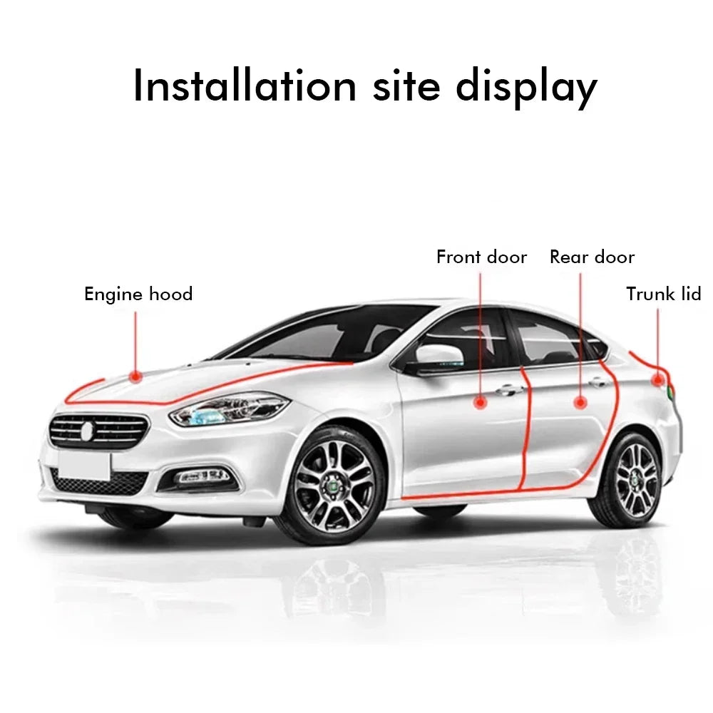 5M Transparent Car Door Edge PVC Scratch Protector Strips Car Anti-collision Sealing Strip Door Anti-scratch Transparent Strip