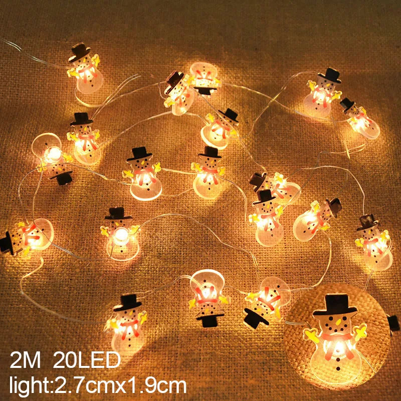 Snowflake LED Light Christmas Decorations For Home Hanging Garland Christmas Tree Decor Ornament 2025 Navidad Xmas Gift New Year