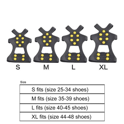 10/5 Teeth Climbing Crampons Anti-Slip Mountaineering Cleats Outdoor Unisex Snow Claw Shoe Covers Walking Hiking Accessories