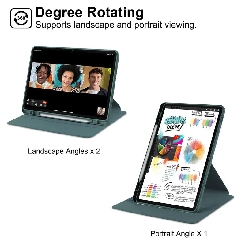 For Redmi Pad Pro 12.1 inch 360 Rotating Magnetic Smart Tablet Cover For Xiaomi Redmi Pad Pro 12.1 2024 Case with Pencil Holder