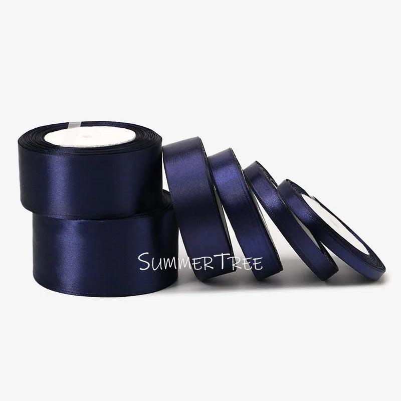 Satin Ribbon 25yards 6mm - 50mm Sash Gift Wrap Bow Handmade DIY Craft Halloween Christmas Wedding Birthday Party Decoration