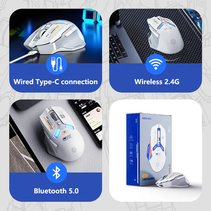 Inphic IN9 Wireless Gaming Mouse Rechargeable PAW3311 Bluetooth Mouse RGB Lighting Effect Desktop Computer Laptop Universal
