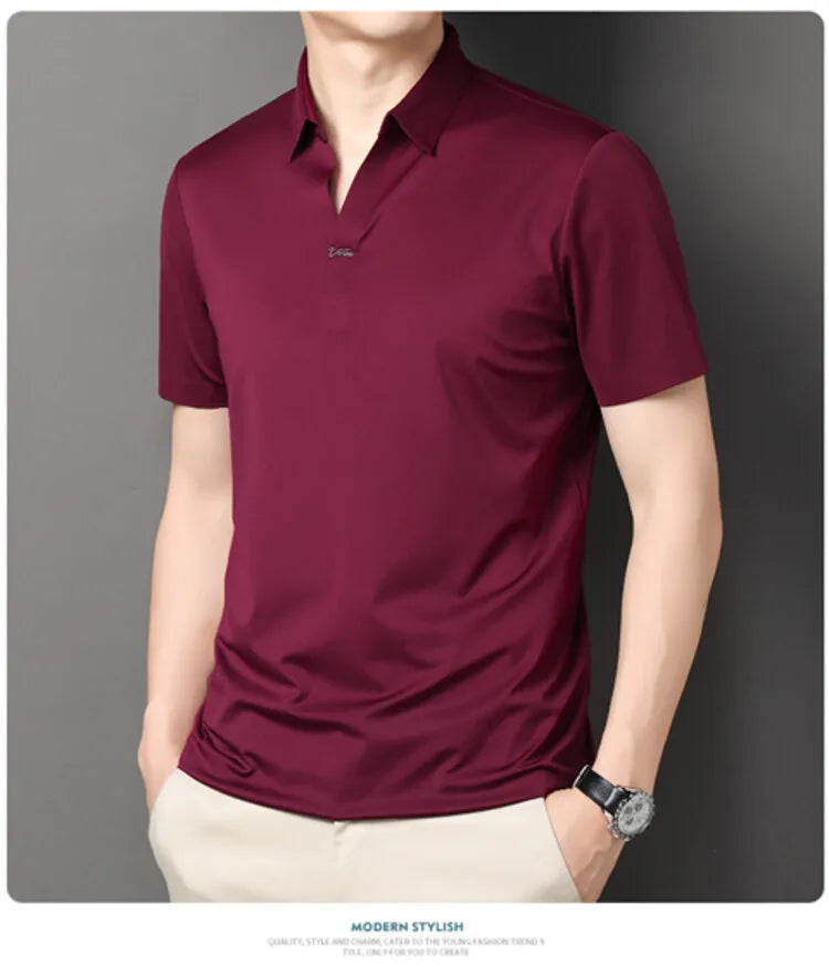 Men’s Stretch Polo Shirt – Quick-Dry Business Casual (M-4XL)