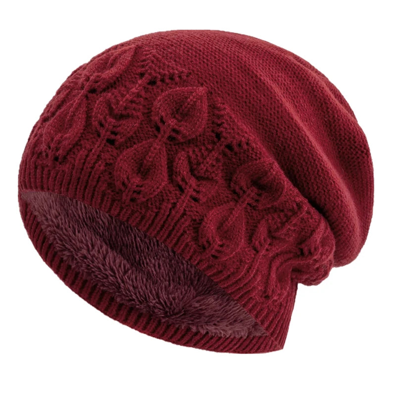 New Style Winter Hat Fashion Plush Fur Lined Hat For Men And Women Outdoor Peacock Feathers Figure Beanie Keep Warm Winter Cap