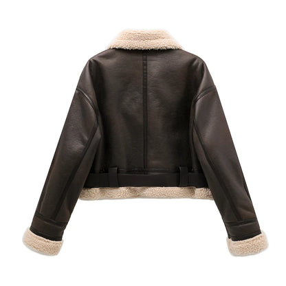 Women’s Faux Shearling Winter Coat – Thick, Warm & Stylish | RARF