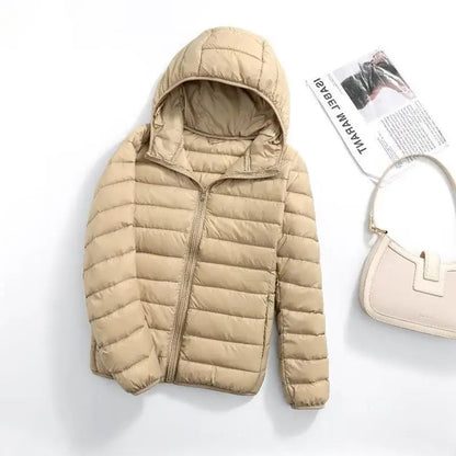 Plus Size 7xl 6xl 5xl Fall Women's Lightweight Water-Resistant Packable Hooded Jackets Autumn Winter Warm Female Down Coats