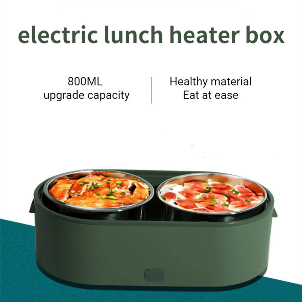 Portable USB Rechargeable Electric Lunch Box – Fast Heating & Leakproof Food Warmer