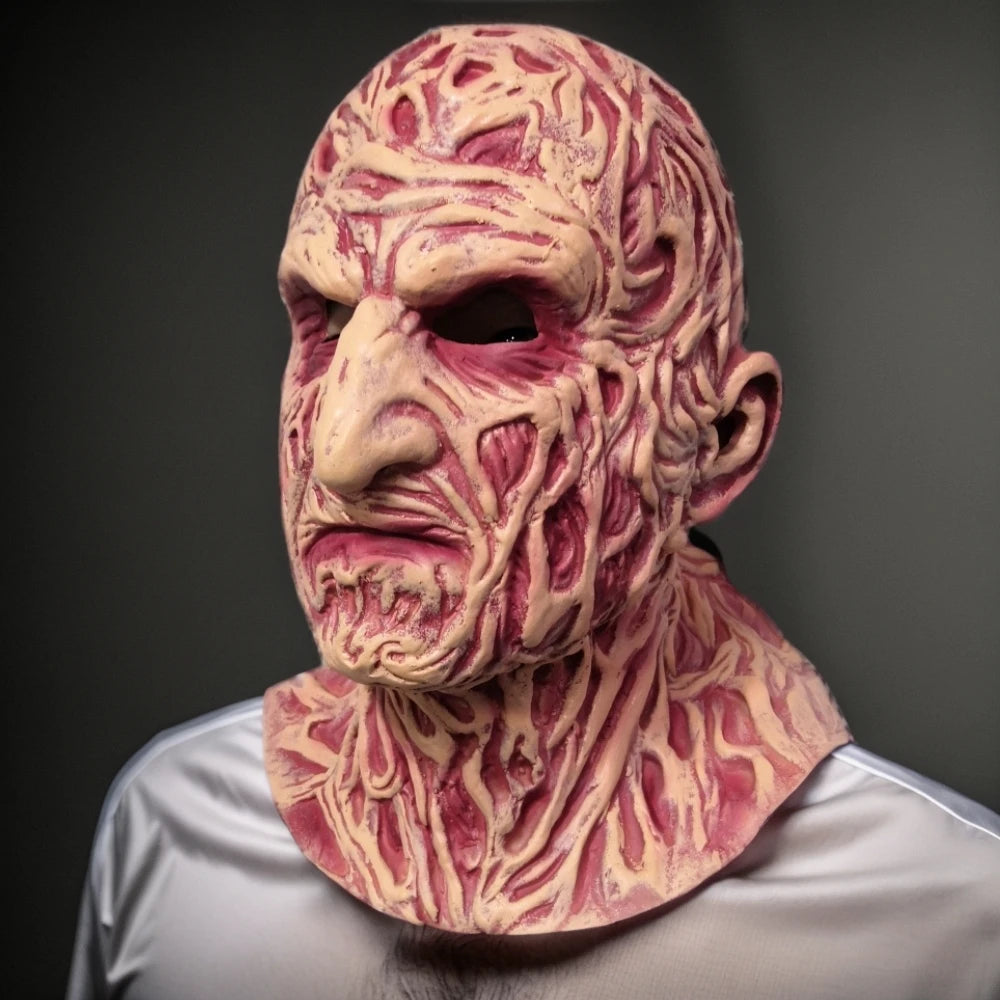 1PC Freddy Krueger Full Face Cosplay Mask Horror Latex Headgear for Halloween Nightmare on Elm Street Party Costume Accessory
